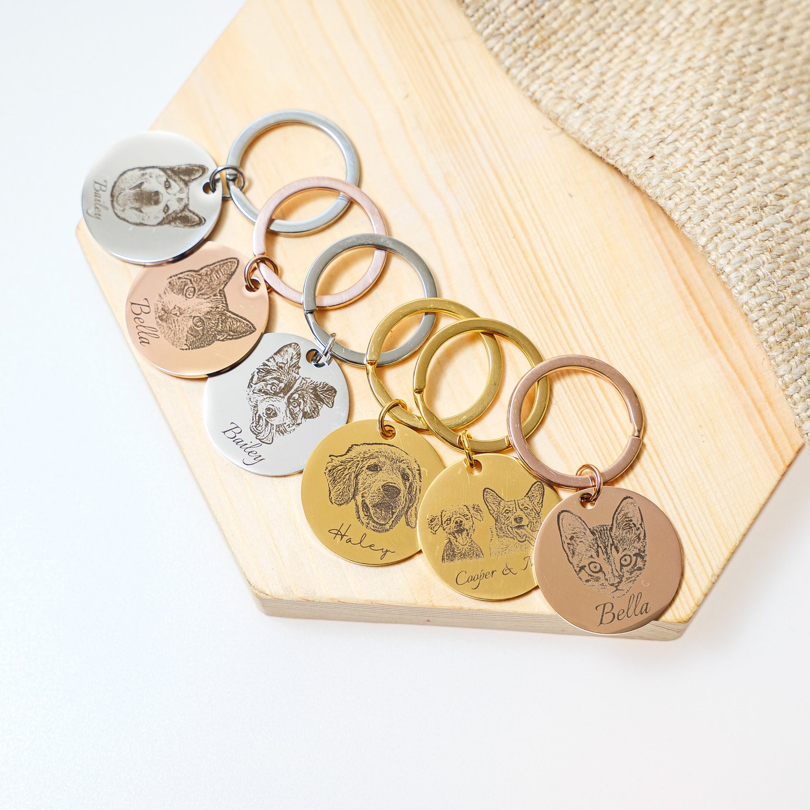 客製鈦鋼圓牌鑰匙圈