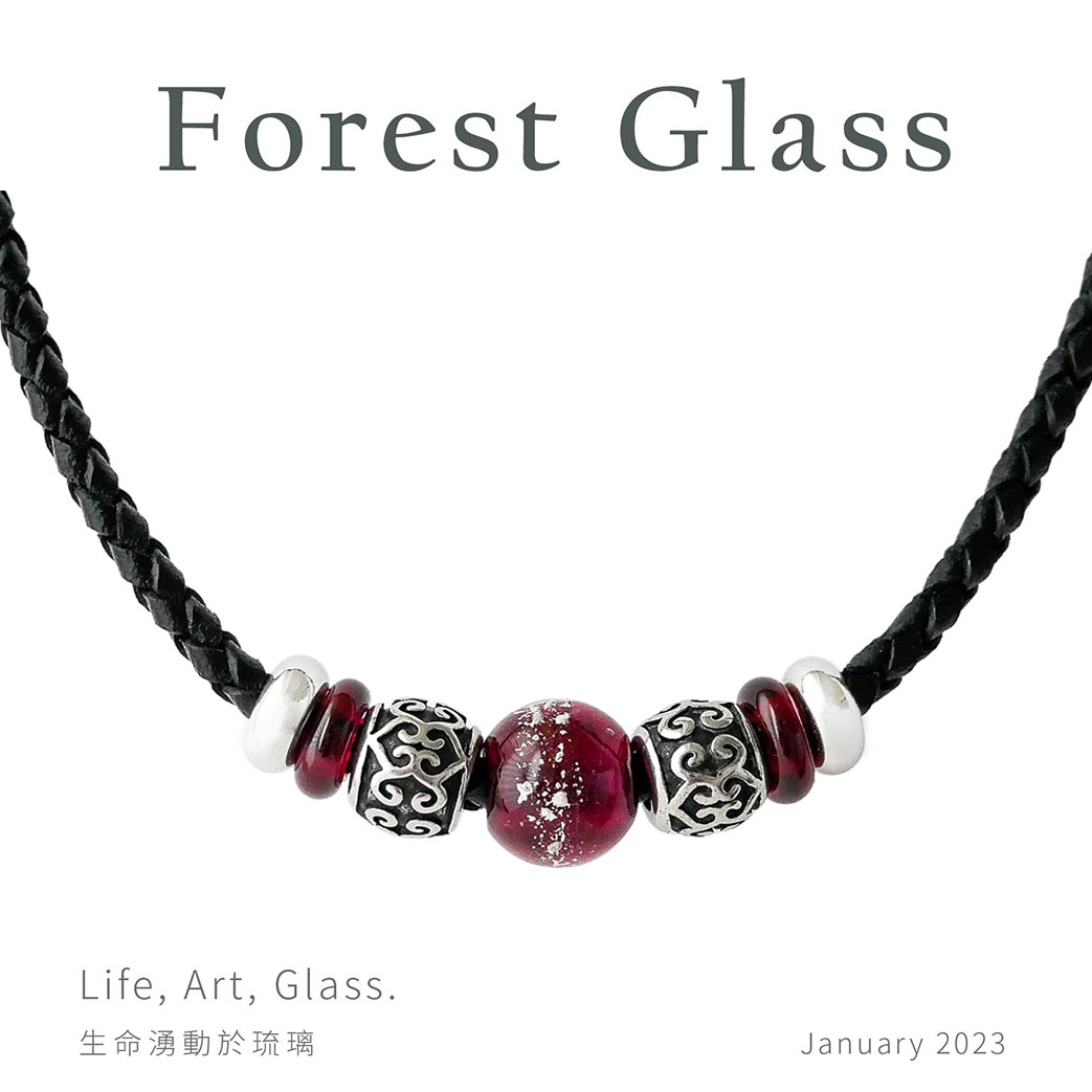 小星雲皮繩項錬(琉璃規格13mm孔徑4mm)