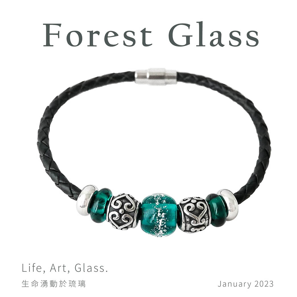 小星雲皮繩手環(琉璃規格10mm孔徑4mm)